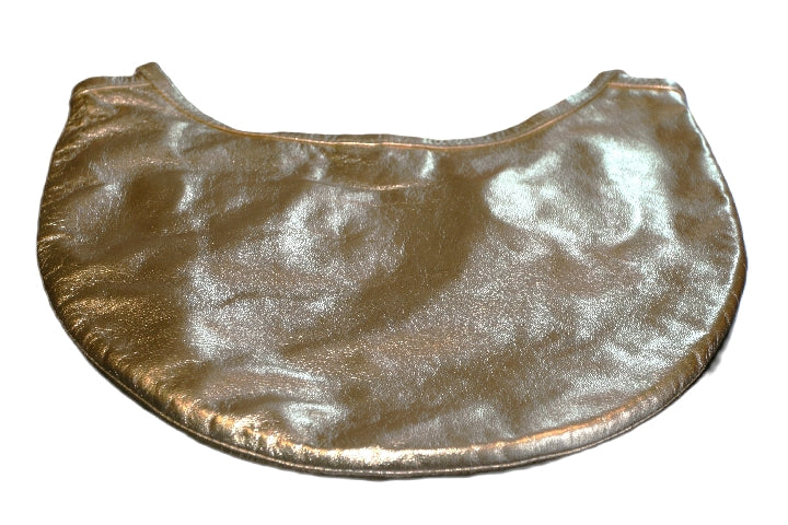 Premium Metallic Gold Saddle Bag for Equestrian Riding & Horseback Adventures - Durable Leather Bike Bag for Cycling & Outdoor Travel