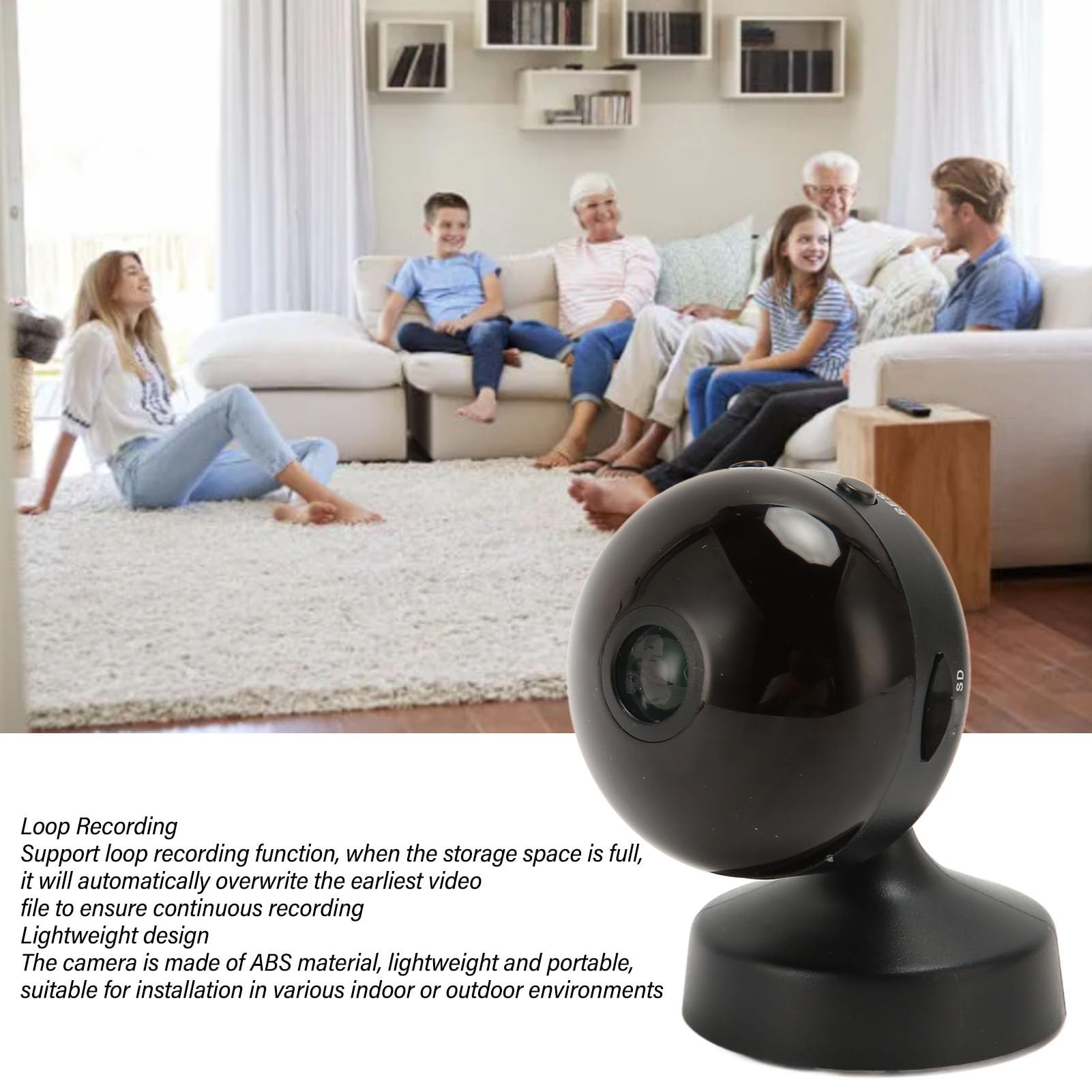 Wireless WiFi Security Camera with Night Vision & Motion Detection - Indoor Home Surveillance Camera for Baby, Elderly & Pet Monitoring - Perfect for Nursery, Living Room & Backyard Security