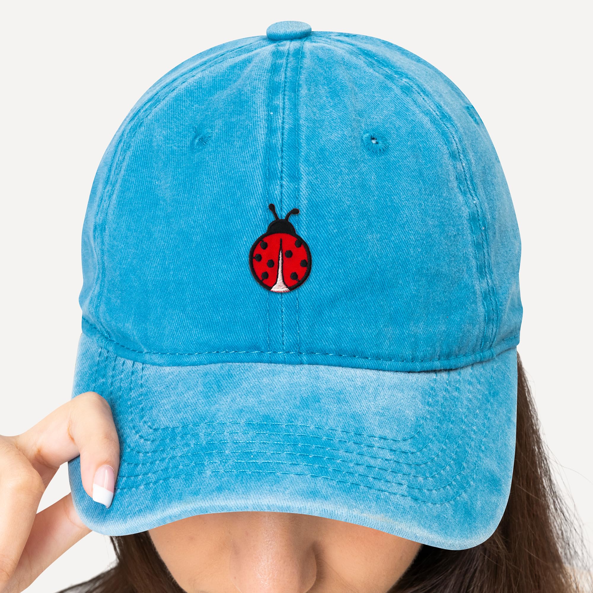 Ladybug Iron On Patches (5-Pack) - Cute Lady Bug Appliques for DIY Clothes, Backpacks & Denim Jackets - Perfect for Kids Crafts & Fashion Upcycling
