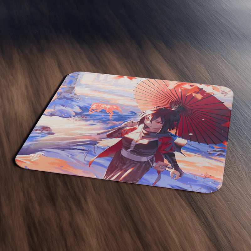 Yuki Aim Kitsune Gaming Mouse Pad - Large XXL Non-Slip Rubber Base - Perfect for PC, Laptop, Office & Esports Gaming Setup