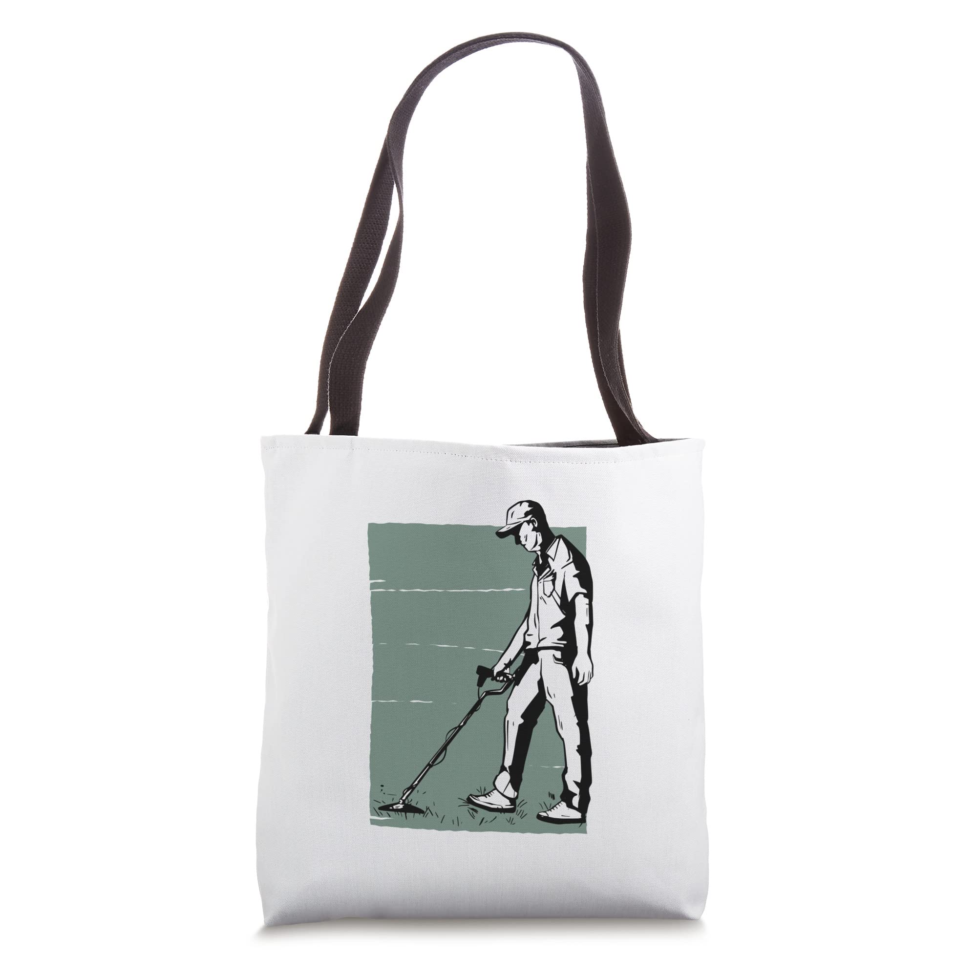 Detector Man Men's Tote Bag - Durable Canvas Shoulder Bag for Work, Travel & Shopping - Perfect for Commuters, Students & Professionals
