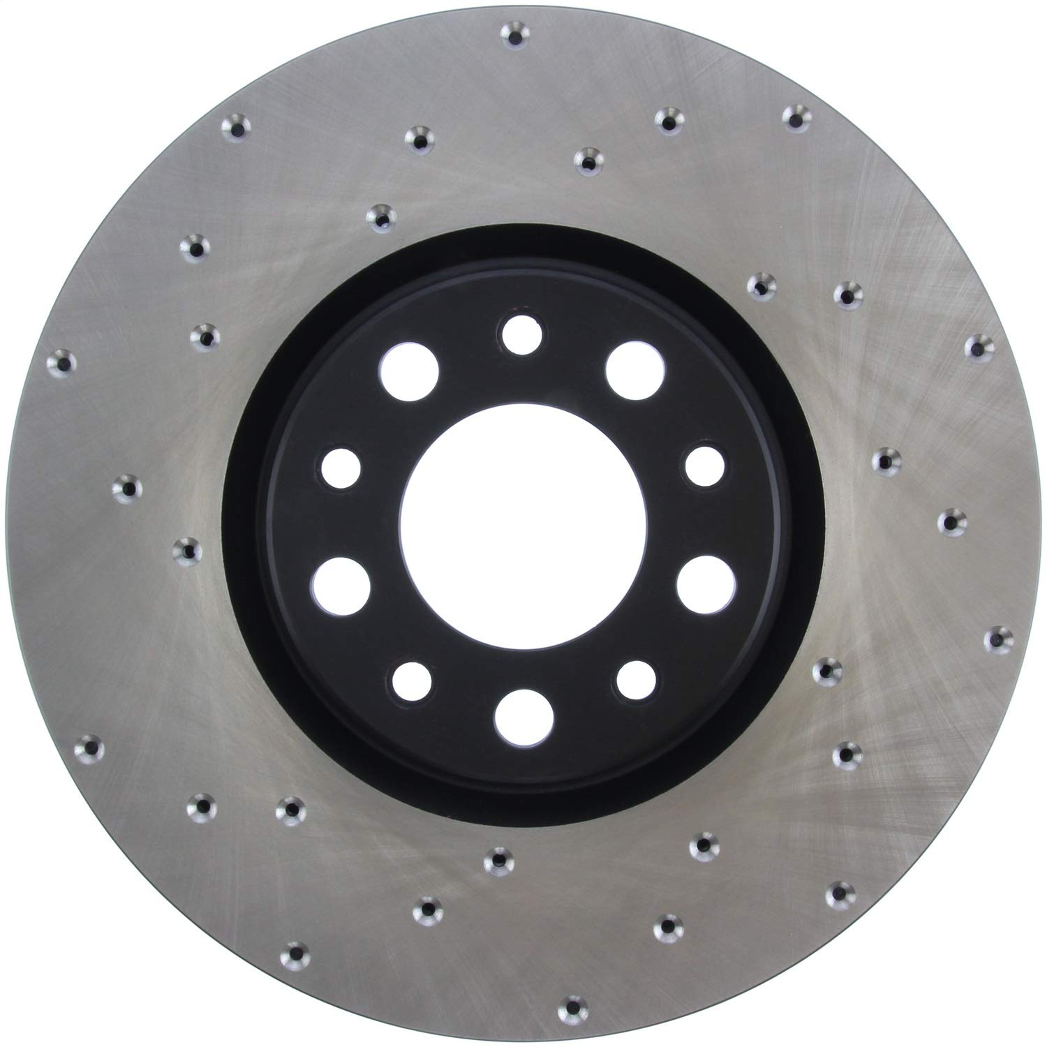 StopTech 128.63080R Sport Cross Drilled Brake Rotor - Front Right | High-Performance Braking for Sports Cars & Track Use | Improved Heat Dissipation & Wet Weather Performance