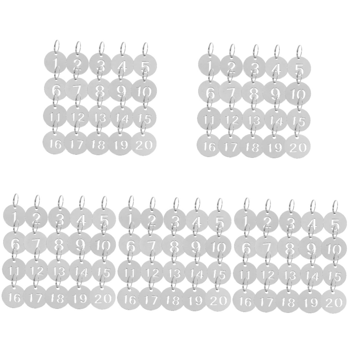 100 Pcs Stainless Steel Luggage Tags with Number Plates - Durable Keychains & Hanging Tags for Travel, Events & Organization | Perfect for Suitcases, Backpacks & Gift Favors
