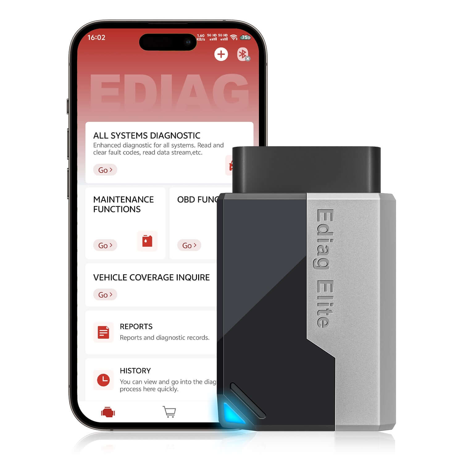 KINGBOLEN EDIAG ELITE CANFD & FCA All System Diagnostic Tool - Free Lifetime Updates, Bidirectional Control, OBD2 Scanner for Car, Truck & SUV - Professional Auto Repair & DIY Diagnostics