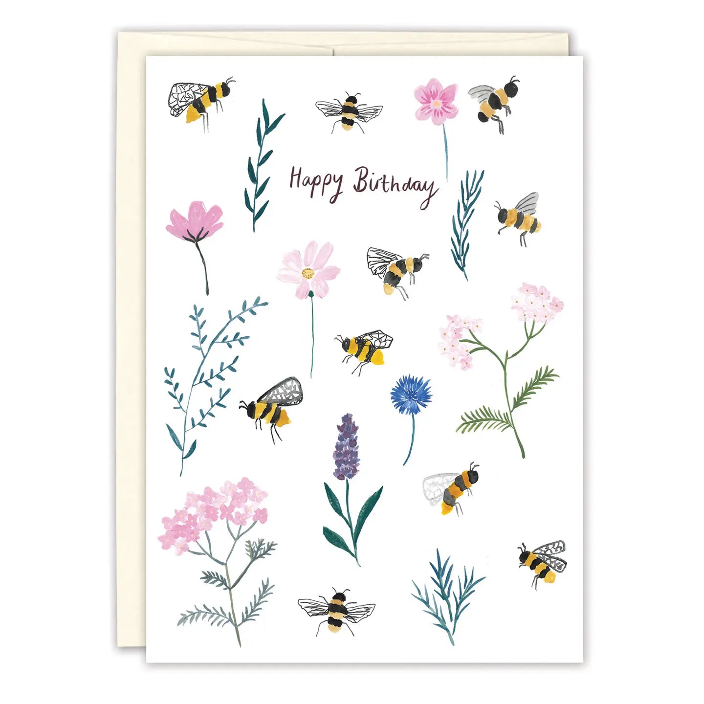 Bumblebee Birthday Card - Cute Bee Themed Greeting Card for Birthday Wishes - Perfect for Kids, Adults & Bee Lovers