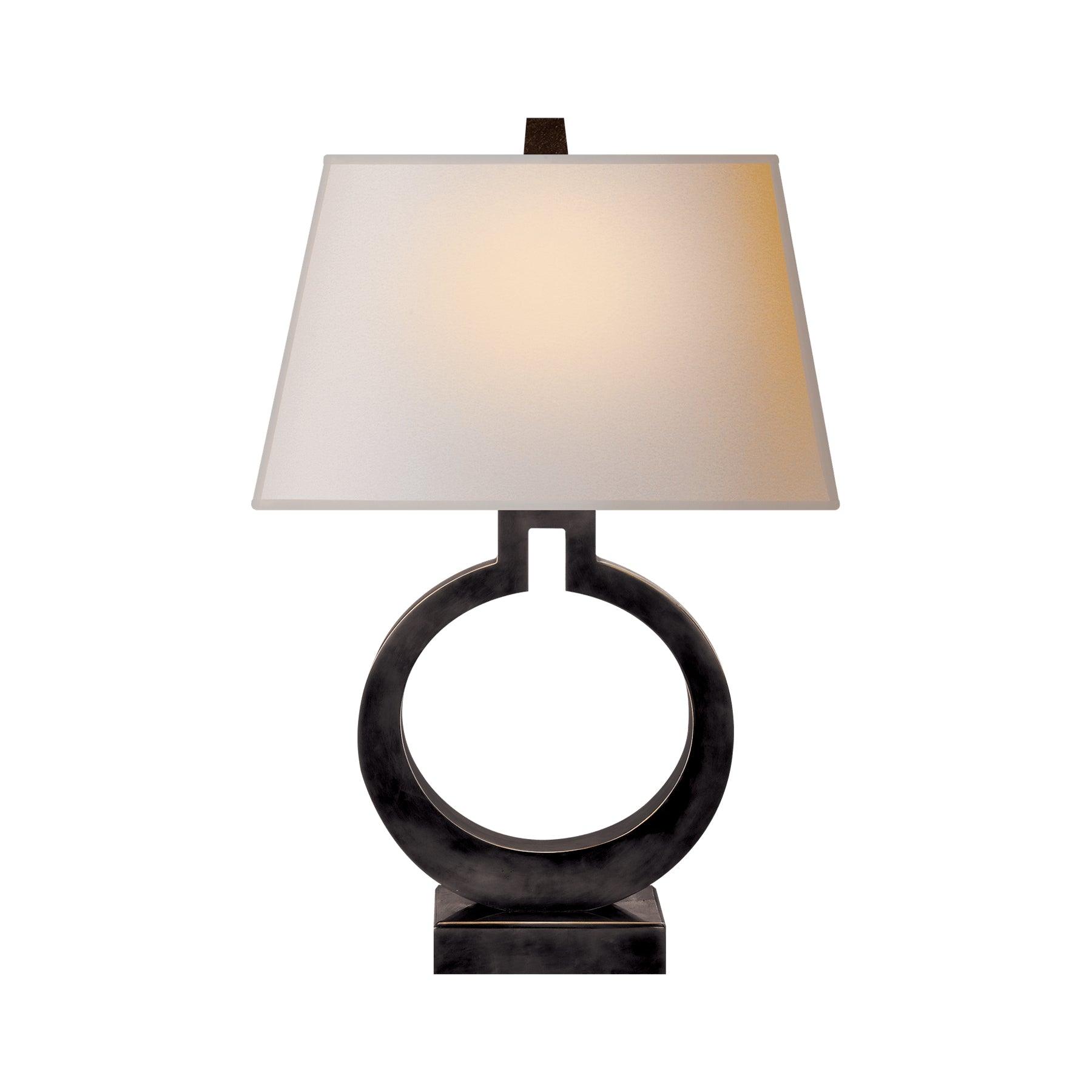 Modern Ring Form Table Lamp - Stylish LED Desk Light for Home Office, Bedroom & Living Room Decor - Perfect for Reading, Working & Ambient Lighting