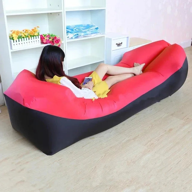 Inflatable Lounger Air Sofa Chair - Portable Outdoor Couch for Camping, Beach, Picnics & Travel | Lightweight & Compact for Easy Carry | Perfect for Relaxing in Backyard, Park or Poolside