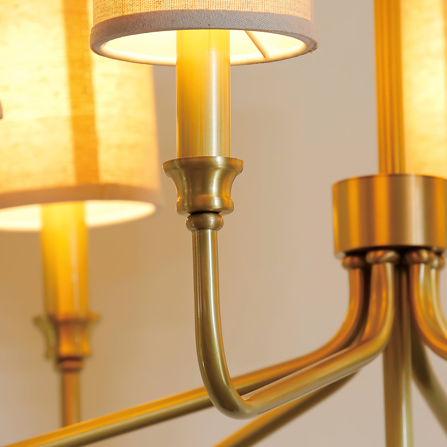 Modern Cylinder Fabric Chandelier - Elegant Ceiling Light Fixture for Living Room, Bedroom & Dining Room - Perfect for Home Decor & Interior Design