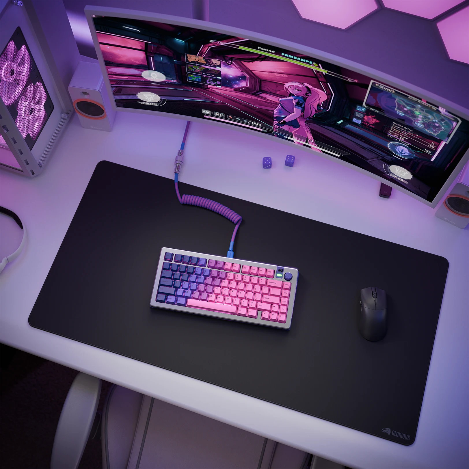 GPBT Nebula V2 Mechanical Keyboard Keycaps - Custom PBT Keycap Set for Gaming & Typing - Compatible with 60% 65% 75% TKL Full Size Keyboards - Perfect for PC Gamers & Office Work
