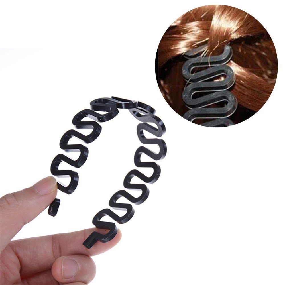 3 Pack Hair Braiding Tool Rollers with Hook - Magic Hair Twist Styling Bun Maker for DIY Hairstyles - Black (Perfect for Updos, Buns, and Creative Hair Accessories)