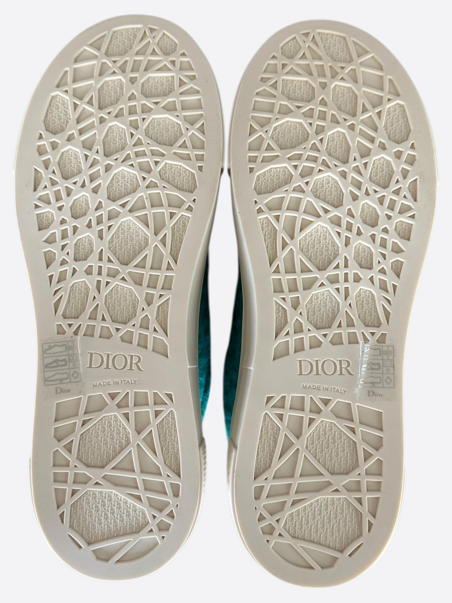 Dior Brown & Turquoise Oblique B33 Sneakers for Women - Luxury Designer Casual Shoes - Perfect for Streetwear, Office & Everyday Fashion