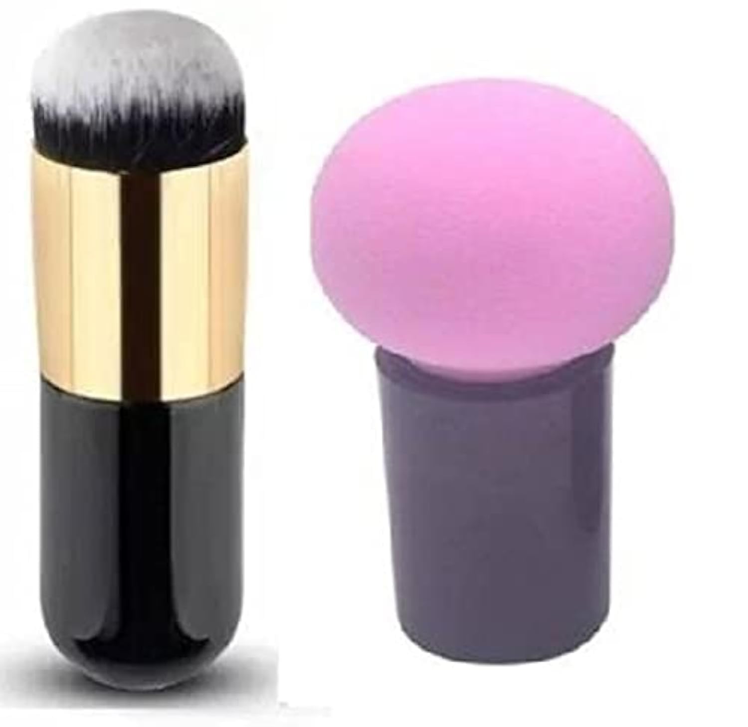 Lusty Soul Foundation Blusher Brush - Soft Mushroom Blender for Flawless Makeup Application - Perfect for Contouring, Blush, and Powder - Multicolor Makeup Brush Set for Professional & Everyday Use