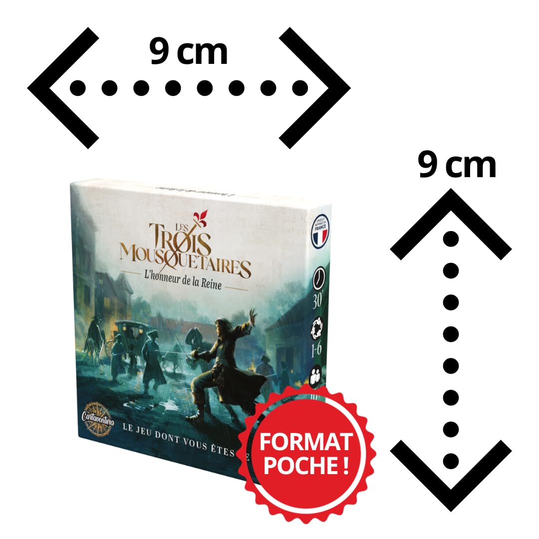 Cartaventura The Three Musketeers: The Queen's Honor - Official Movie Board Game - Hero Adventure Game for Family, Friends, or Solo Play - 1 to 6 Players - Ages 10+ - 30 Min Playtime - Perfect for Game Nights, Parties, and Family Bonding