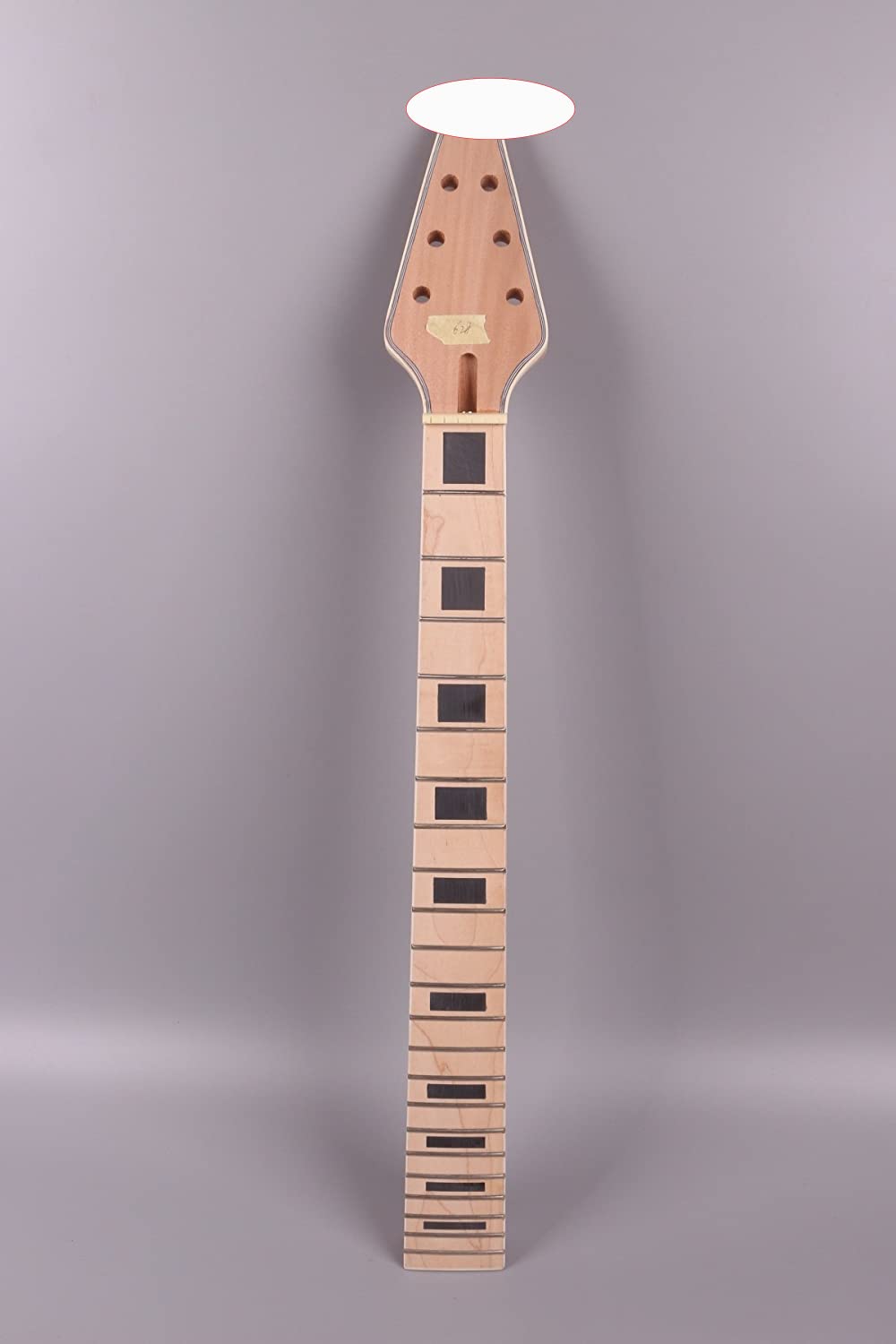 Yinfente Unfinished Electric Guitar Neck - 22 Frets, Maple & Mahogany Wood Replacement for Electric Guitars - Perfect for DIY Guitar Repair, Custom Builds, and Upgrades