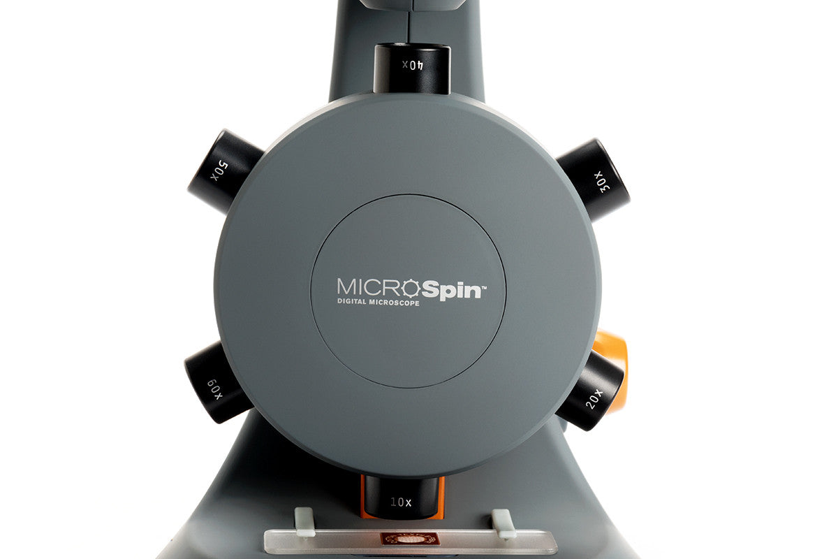 MicroSpin 2 MP Digital Microscope with Adjustable LED - High Resolution USB Microscope for Coin Collecting, Jewelry Inspection & Science Education