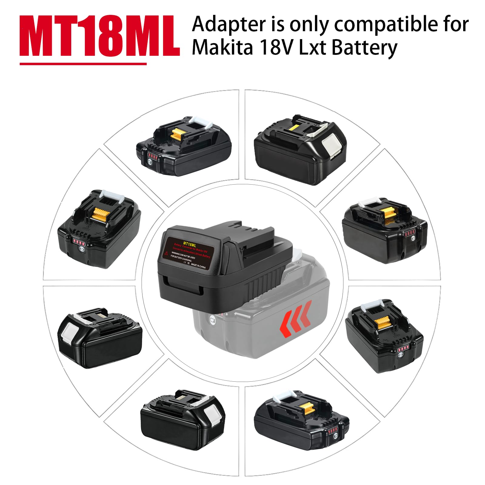 TEPULAS MT18MIL Battery Adapter - Makita 18V to Milwaukee M18 Power Tool Converter | Compatible with Milwaukee M18 Drills, Saws & Other 18V Tools (Adapter Only) | Perfect for DIY Projects & Professional Worksites