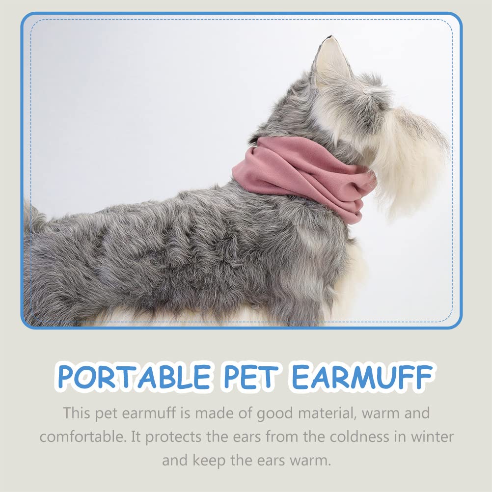 Dog Earmuffs & Bunny Costume Ears - Calming Collar, Winter Snood Wrap & Ear Warmer for Dogs | High Elasticity Dog Hat & Headband for Anxiety Relief, Cold Weather Protection & Costume Play