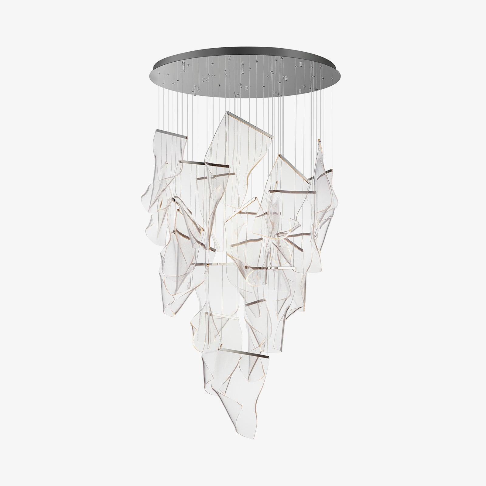 Modern Acrylic LED Chandelier - Energy Efficient Crystal Ceiling Light Fixture for Dining Room, Bedroom & Living Room Decor
