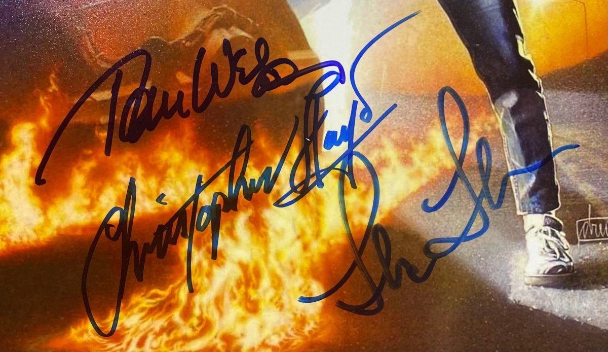 Authentic Christopher Lloyd & Wilson Thompson Signed Back To The Future 11x17 Photo with JSA Certificate - Perfect for Movie Memorabilia Collectors & Home Theater Decor