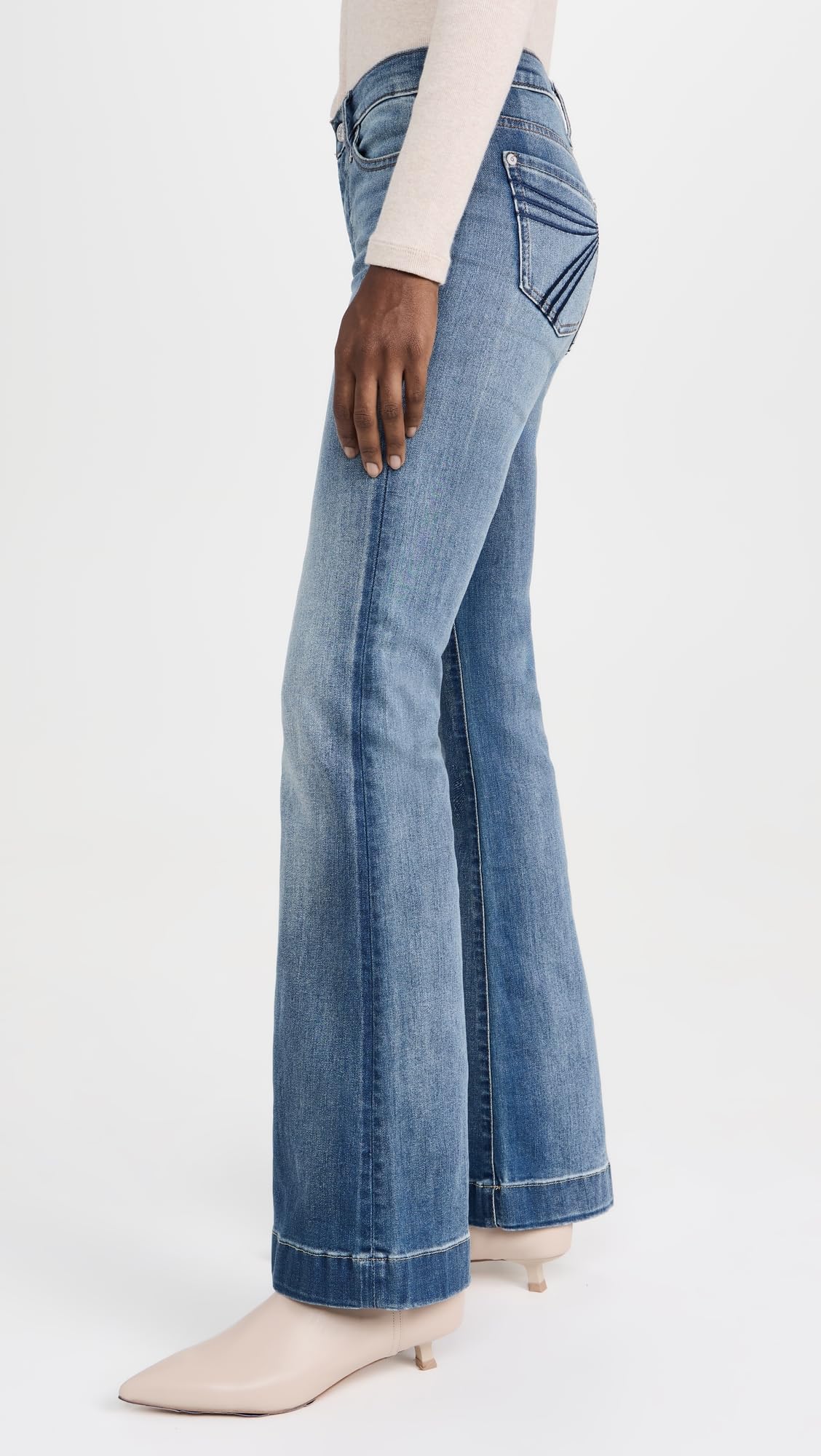 7 For All Mankind Women's Dojo Tailorless Jeans - High Waist Stretch Denim Pants for Casual Wear & Everyday Outfits