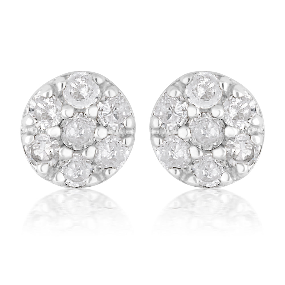 3/4 Carat Champagne, Black & White Diamond Stud Earrings with Removable Halo - Elegant Wedding, Anniversary & Special Occasion Jewelry Gift