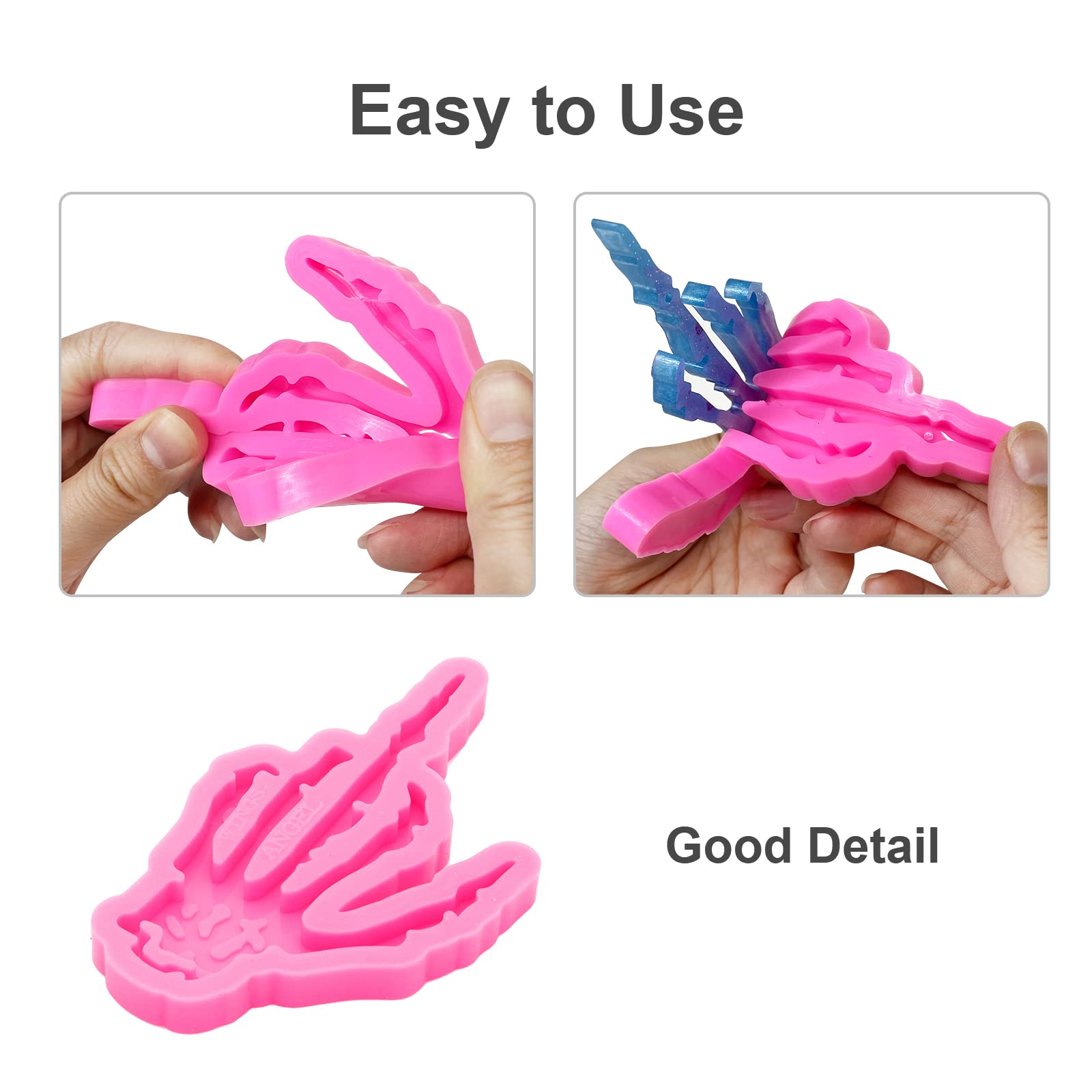 Skeleton Hand Resin Keychain Mold - DIY Silicone Mold for Resin, Polymer Clay, Chocolate & Cake Decorating - Perfect for Jewelry, Keychains & Necklace Casting - Halloween & Gothic Craft Supplies