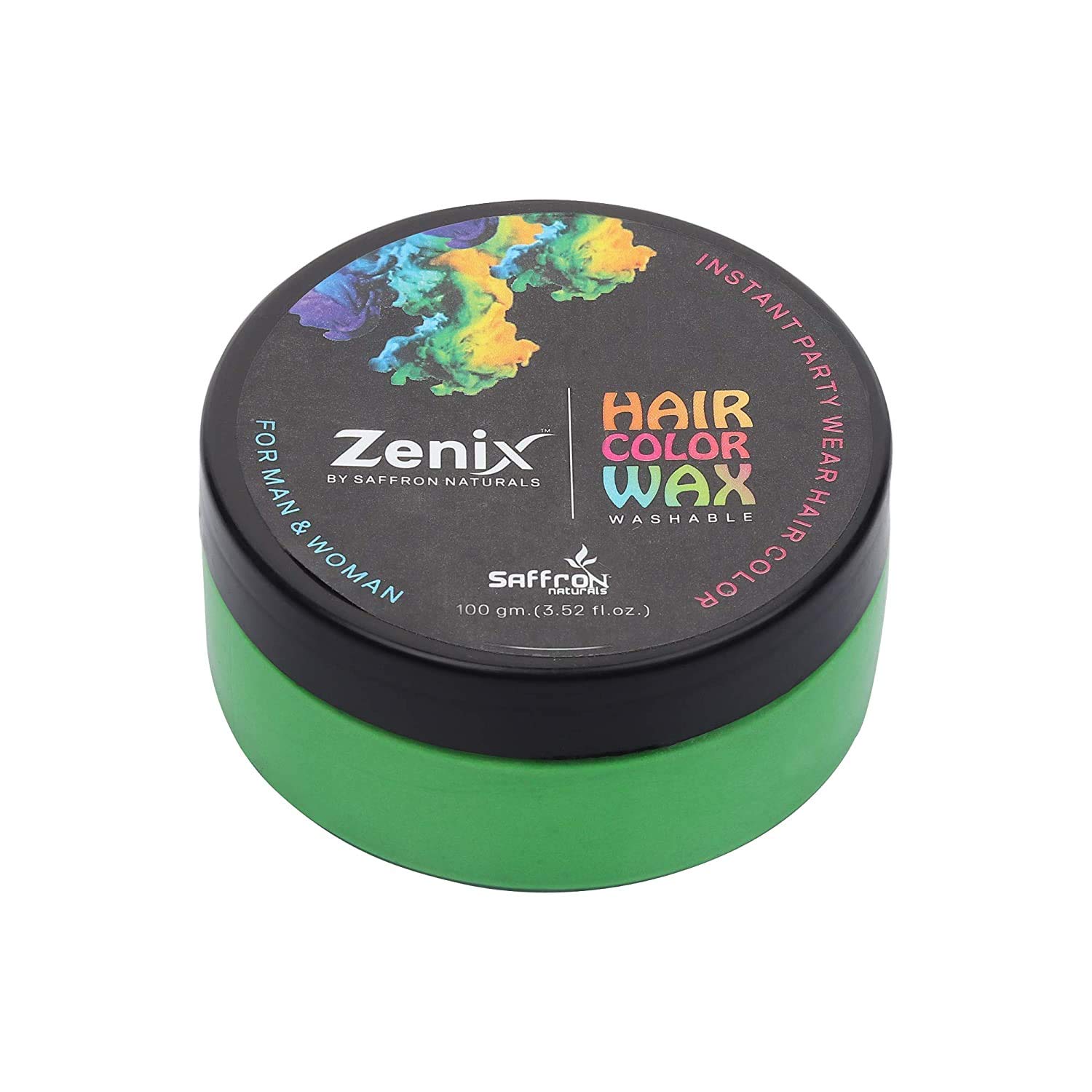 Zenix Temporary Hair Color Wax - Washable Instant Hair Dye for Men & Women (Green, Pack of 2, 200g) | Quick Styling for Parties, Halloween & Cosplay