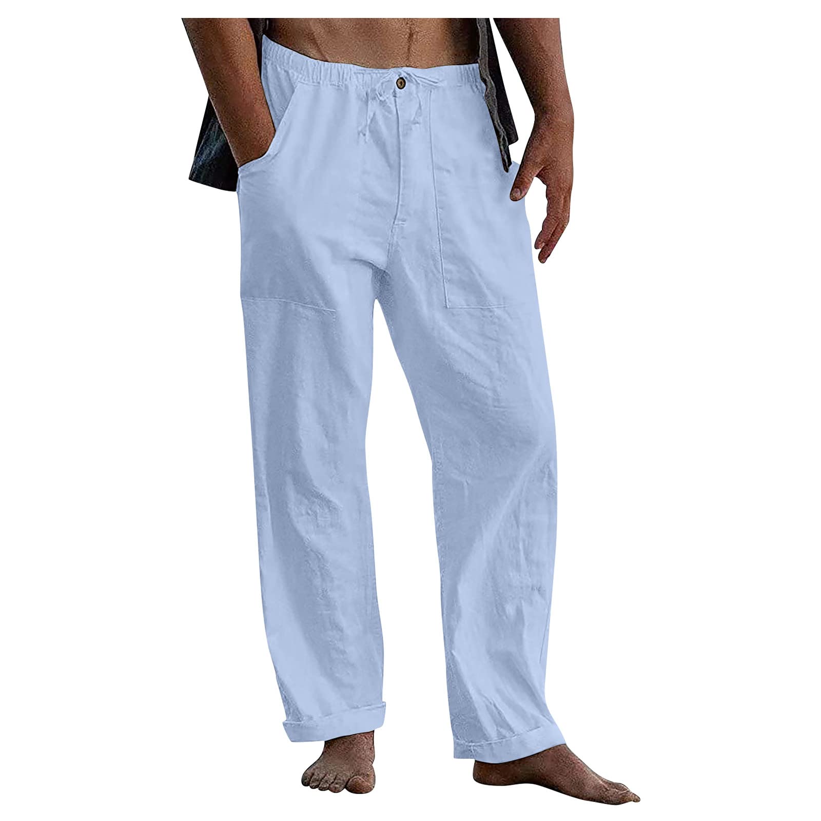 Men's Cargo Pants with Multiple Pockets - Loose Fit Work Pants for Outdoor Activities & Casual Wear - Washed Twill Dungaree Trousers (No Belt Included) - Perfect for Hiking, Construction Work and Everyday Comfort