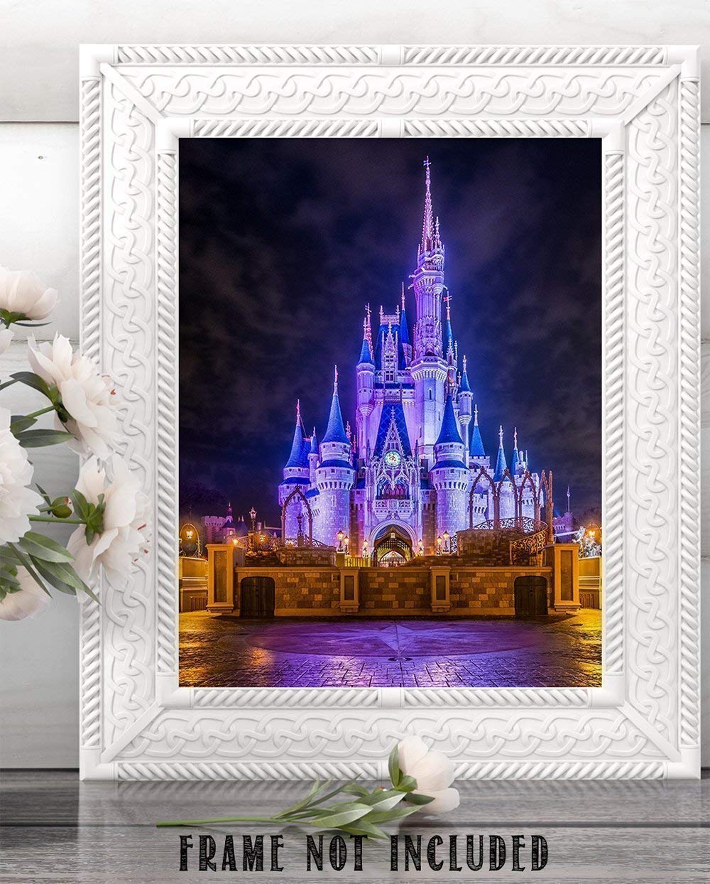 11x14 Unframed Cinderella Castle Art Print - Disney World Wall Decor for Home, Nursery & Magic Kingdom Themed Rooms | Perfect Gift for Disney Fans Under $15 | Great for Bedroom, Kids Room & Disney Themed Party Decorations