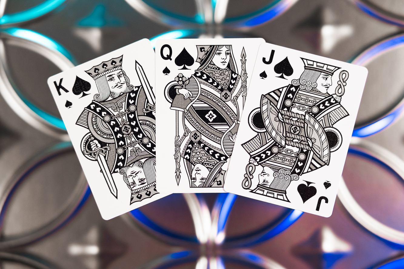 Premium Playing Cards Vol. 9 Silver Cross - Professional Poker Cards for Casino Games, Magic Tricks & Family Game Nights - Durable Card Deck for Poker, Blackjack, Bridge and Cardistry