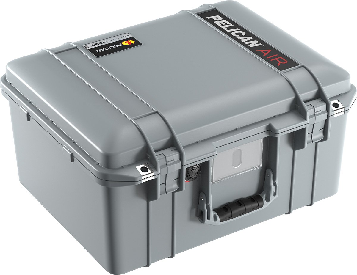 Pelican Air 1557 Waterproof Hard Case - Lightweight Silver Protective Case for Camera, Electronics & Tools | Travel, Outdoor Adventure & Equipment Storage