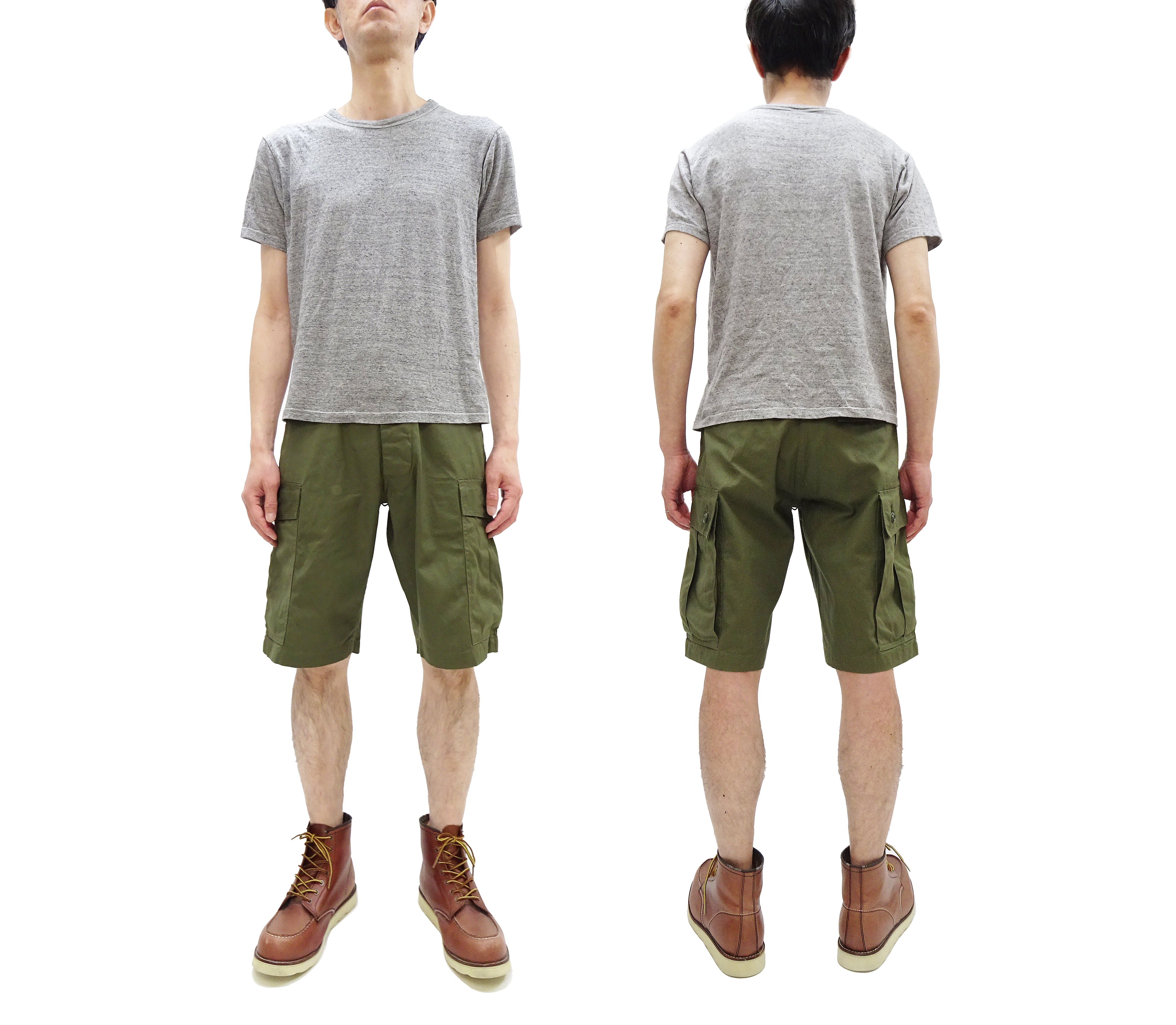 Buzz Rickson Men's Cargo Shorts - Olive BR52550 | Vietnam War Style Military Shorts | Durable Outdoor & Casual Wear for Hiking, Camping & Everyday Use