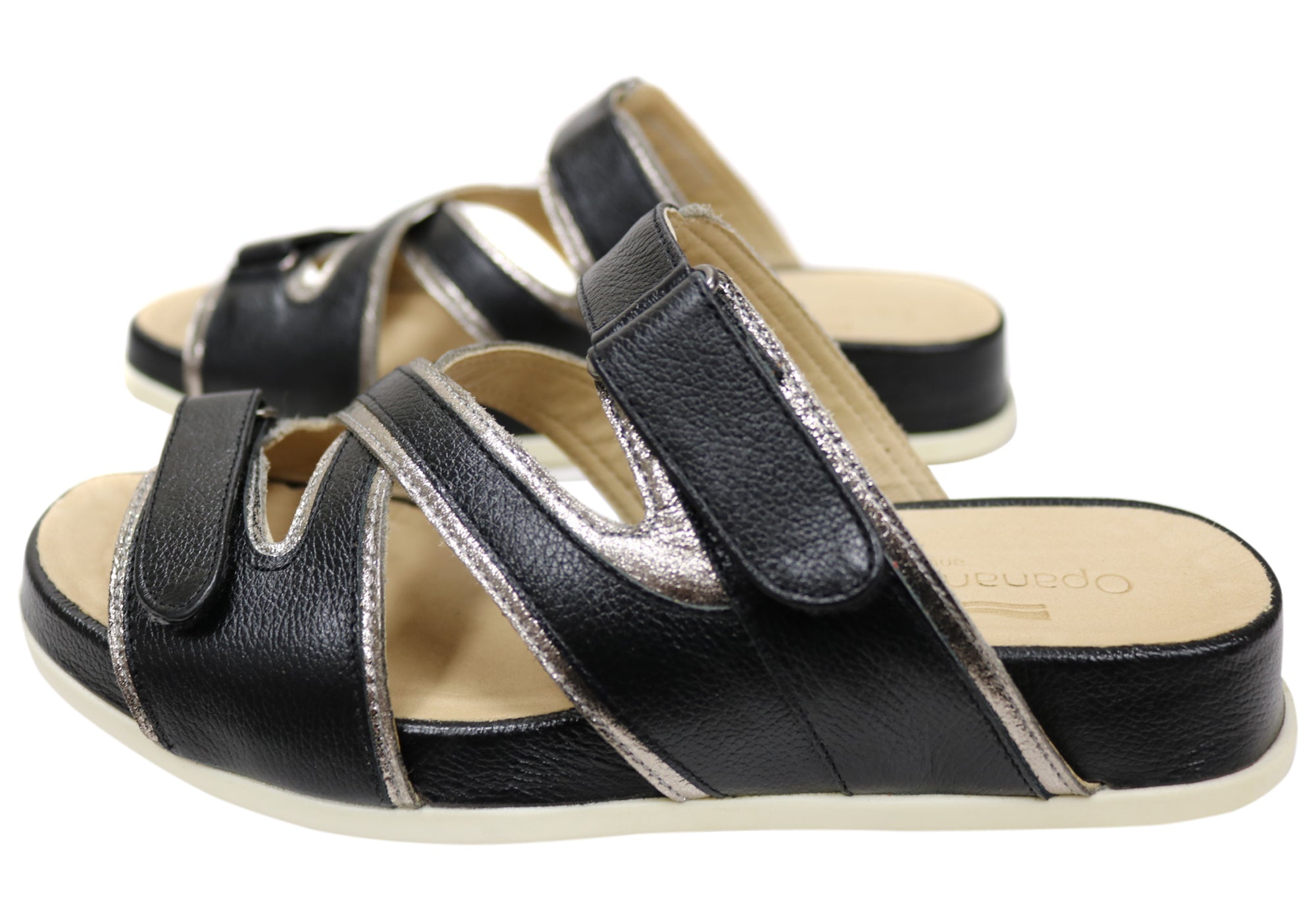 Jessie Women's Comfortable Leather Brazilian Slide Sandals - Stylish & Supportive for Beach, Pool, and Casual Wear