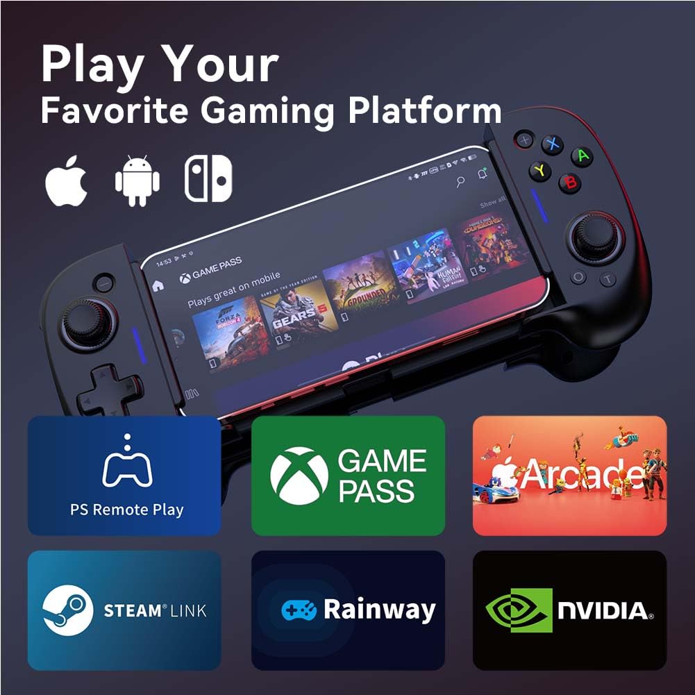 ShanWan Wireless Switch Controller - Ergonomic Joypad Replacement for Nintendo Switch OLED/iPhone/Android with Adjustable Turbo, Dual Vibration & 6-Axis Gyro | Perfect for Gaming, Streaming & Multiplayer Sessions