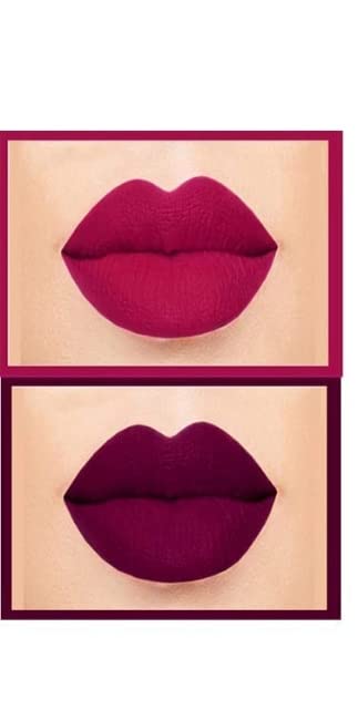 Long Lasting Matte Silky Lipstick & Eyeliner Set (Royal Queen, Wine, Multi-Color) - Smudge Proof, Cruelty Free Makeup Kit for Party, Date Night & Special Occasions