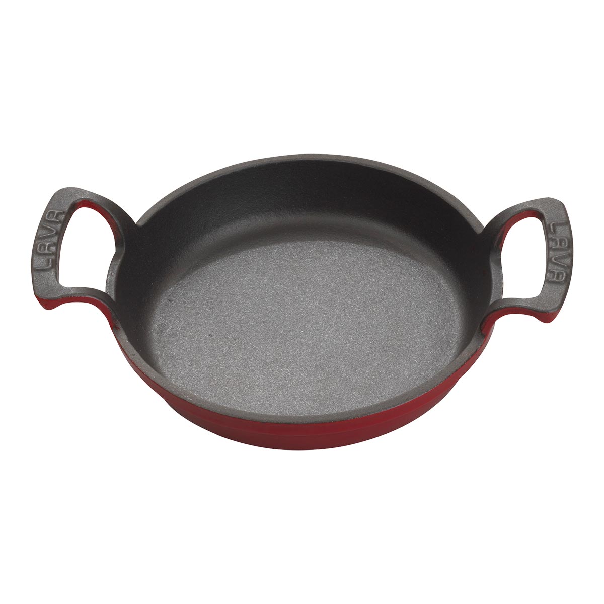 Arcata 922330 Cast Iron Round Dish with Handles, 6.25 Inch, Red Enamel – Perfect for Baking, Serving, and Stovetop Cooking