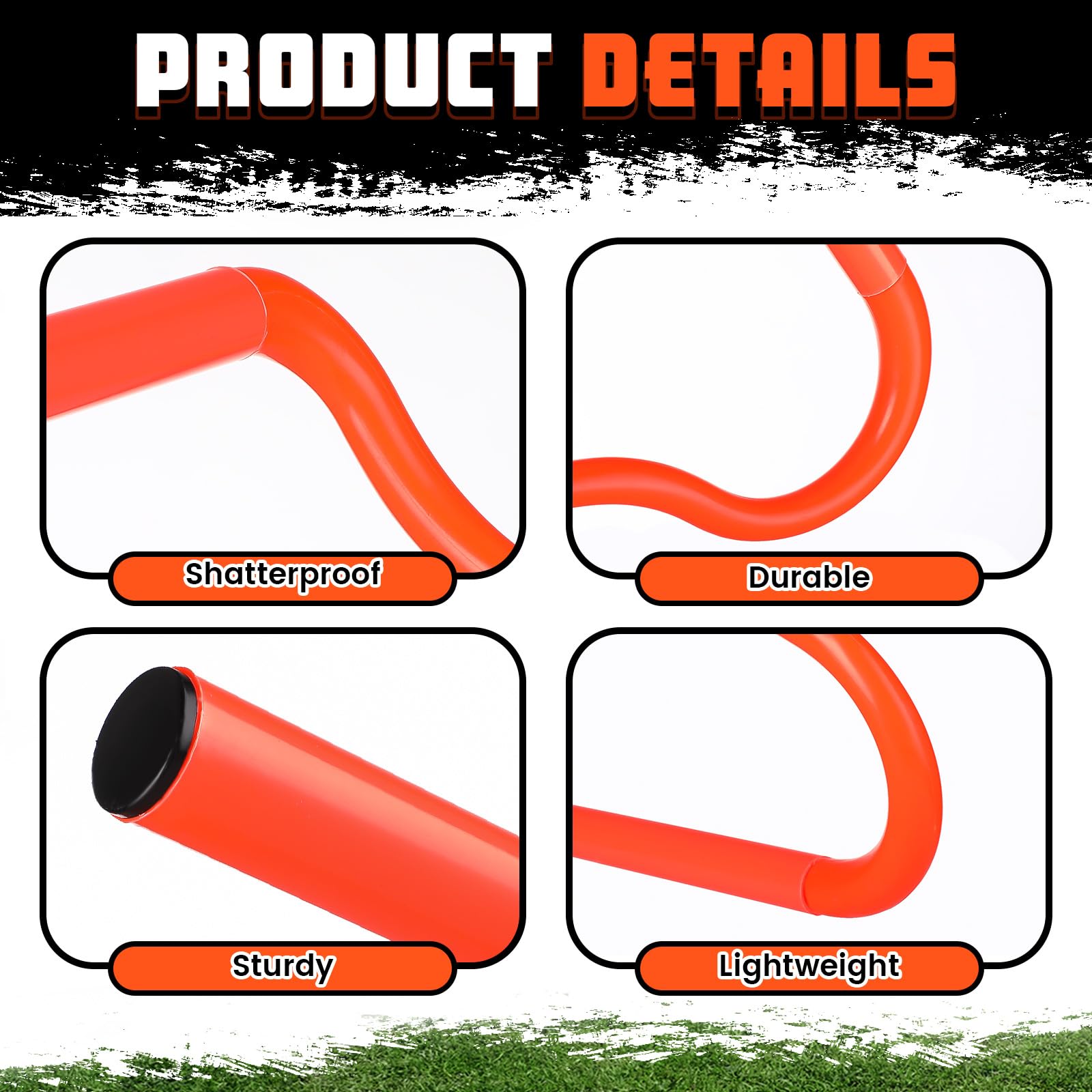 5 Pcs Speed Agility Training Hurdles - Durable Detachable for Soccer Basketball Athletes - Perfect for Plyometric Drills & Speed Training