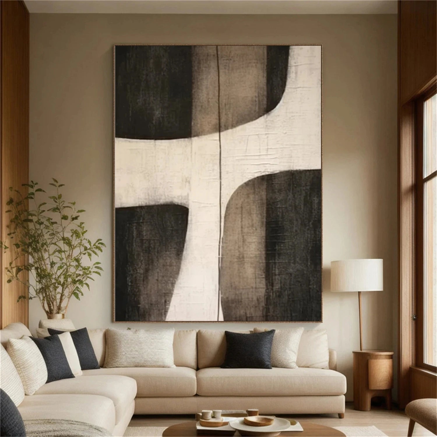 Abstract Tranquility Art Painting - Modern Canvas Wall Decor for Living Room, Bedroom & Office | #WS241 | Calming Home Decor Gift Idea