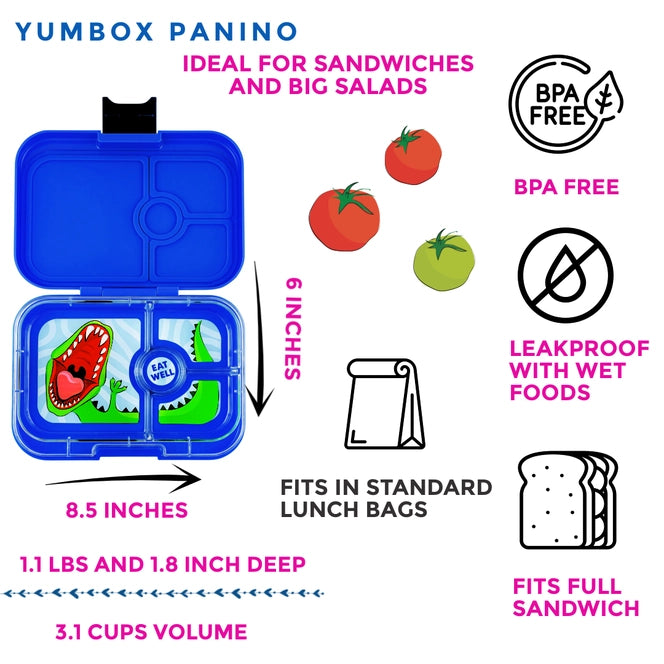 Yumbox Panino Bento Box - Leak-Proof Lunch Box for Kids & Adults | Perfect for School, Work, Picnics & Travel | Eco-Friendly Food Container