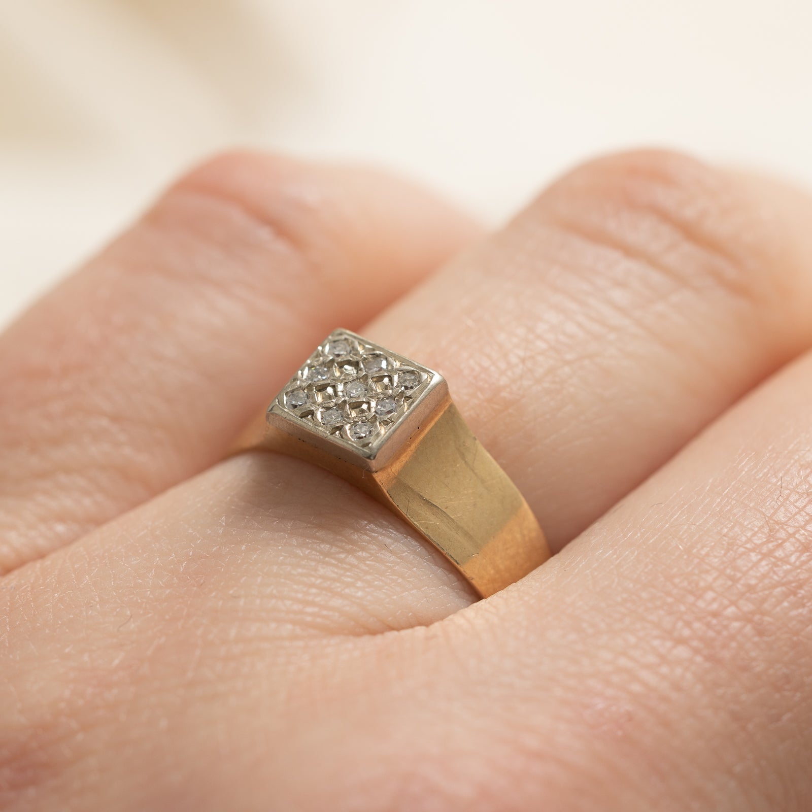 0.45ctw Diamond Grid Ring - Size 6.25 | Elegant Stackable Band for Women | Perfect for Weddings, Anniversaries & Everyday Wear