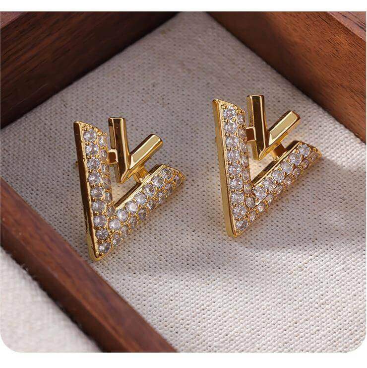 2-Way Essential V-Shaped Chevron Front & Back Ear Jacket Earrings | EH96 | Perfect for Parties, Weddings & Everyday Fashion Accessories