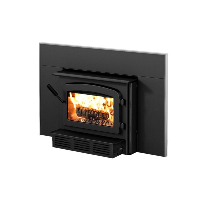 Drolet Escape 1800 I EPA Certified Wood Stove Insert with 25ft Chimney Liner - Efficient Heating for Home, Cabin & RV - Model DB03127K