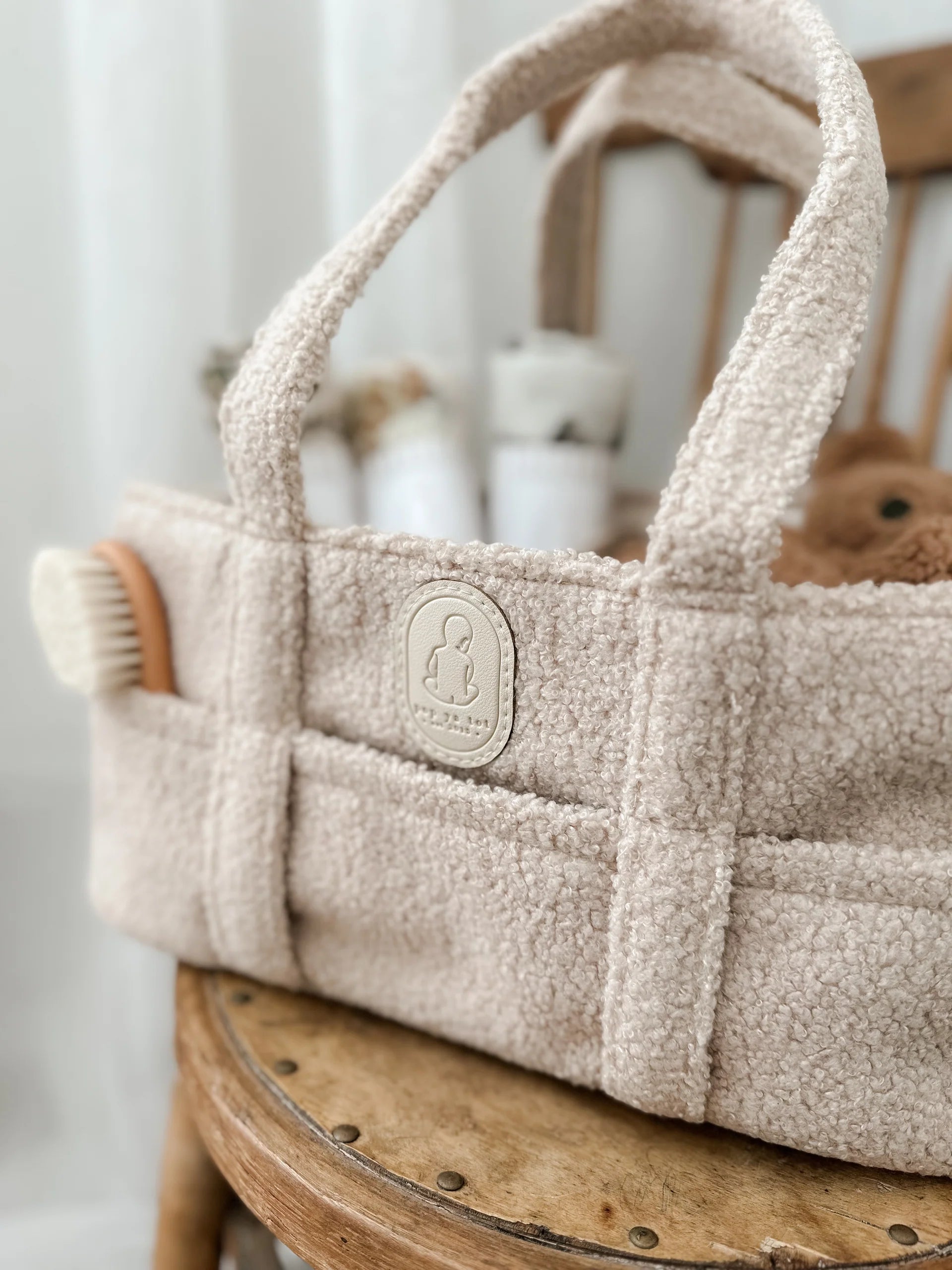 Pop Ya Tot Teddy Diaper Bag - Stylish & Spacious Baby Essentials Organizer for On-the-Go Parents | Perfect for Travel, Daycare & Shopping Trips