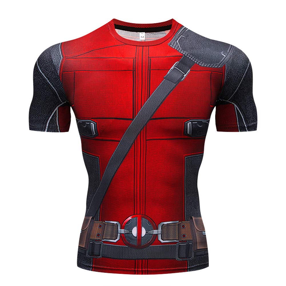 Superhero Compression Sport T-Shirt - Moisture Wicking Fitness Tee for Gym, Running & Cycling - High Performance Workout Top for Men & Women