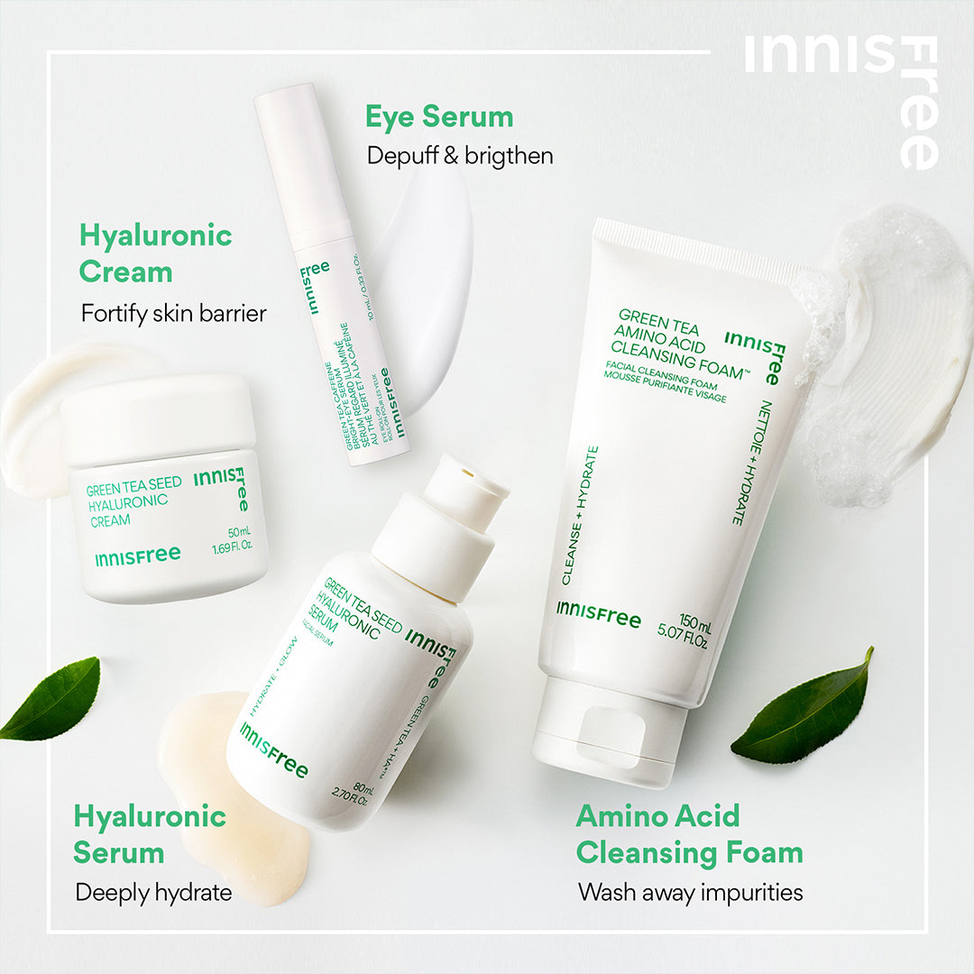 Organic Green Tea Skincare Bundle - Antioxidant Face Mask & Serum Set for Glowing Skin | Perfect for Morning Routine & Nighttime Skincare Regimen