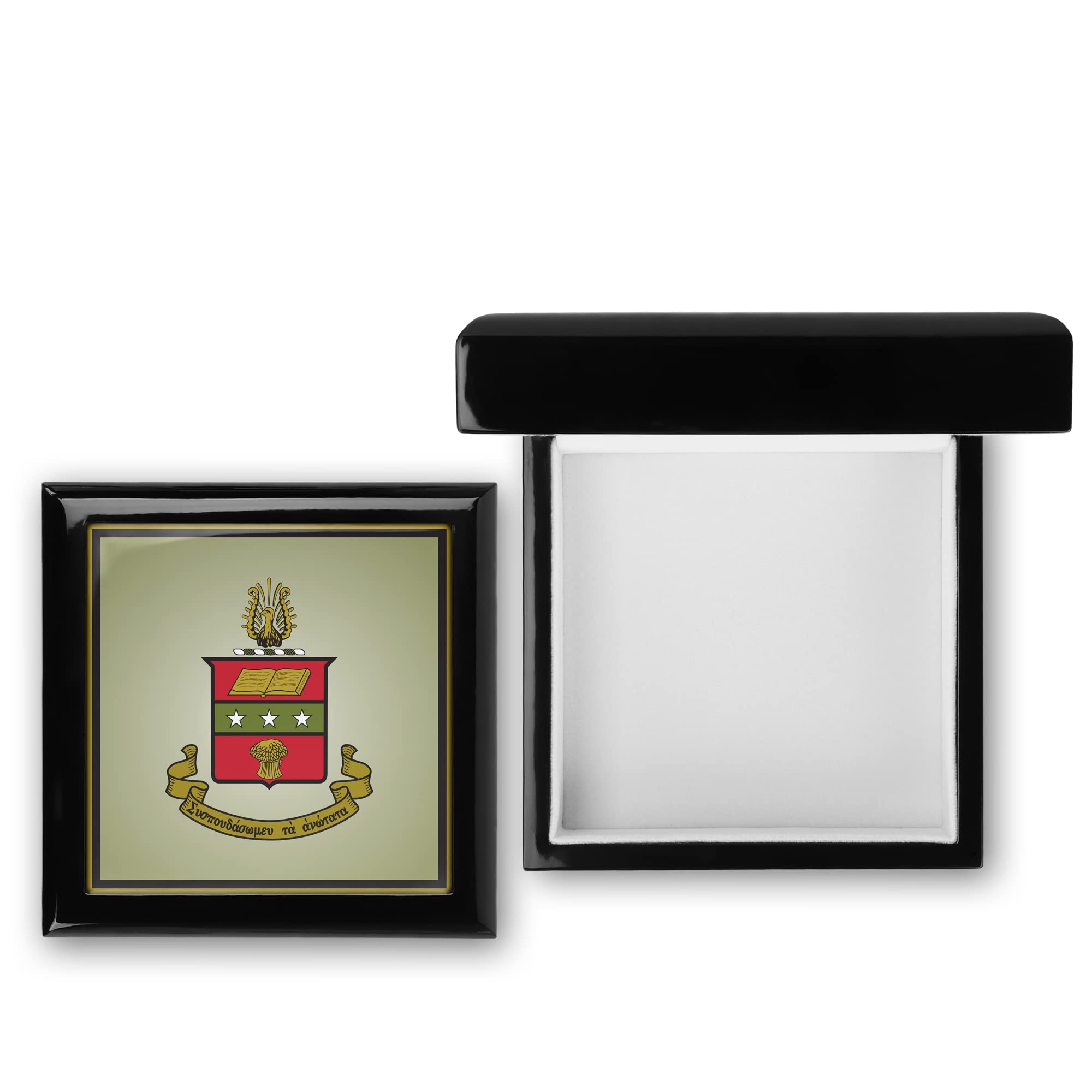 Alpha Chi Omega Wooden Keepsake Box with Lid - Decorative Memory Treasure Box for Photos, Letters, Jewelry - Perfect for Home Decor, Sorority Gifts & Special Occasions