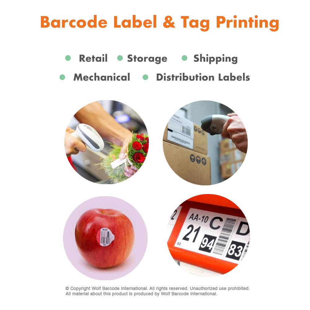 12 Rolls Black Premium Wax Thermal Ribbon for Zebra Printers - Office & Labeling Use