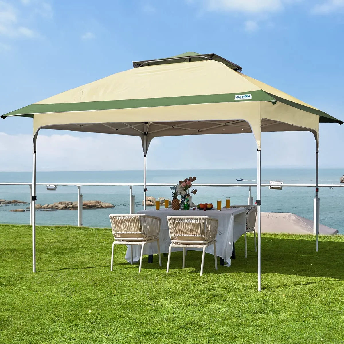 12' x 12' Instant Pop Up Canopy Tent with Carry Bag - Portable Outdoor Shelter for Camping, Beach, Picnics & Backyard Parties