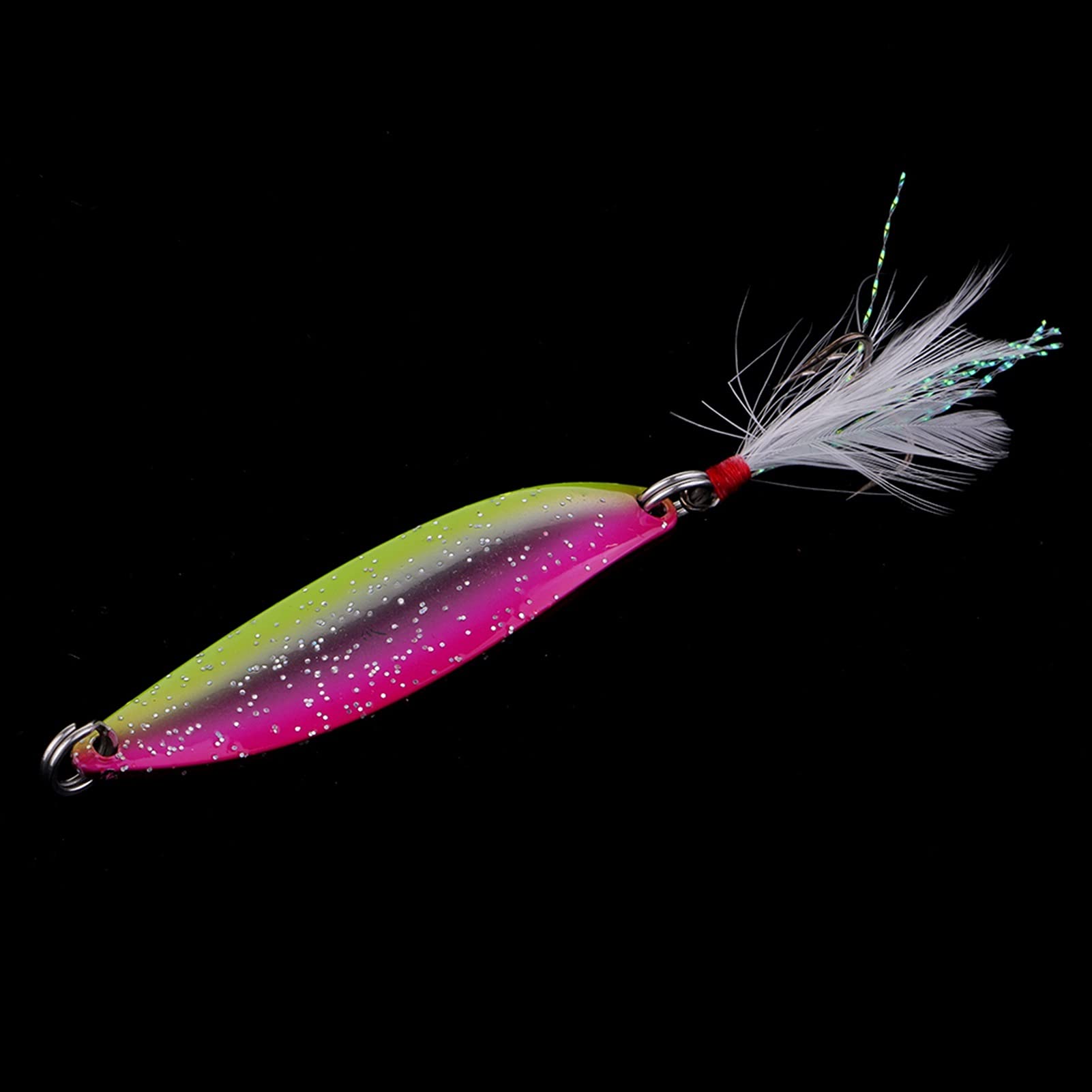 10x Spoon Fishing Lures with Sequins - 8g Trout Hard Bait Wobblers & Attractants for Freshwater Fishing - Perfect for Lake, River and Stream Angling