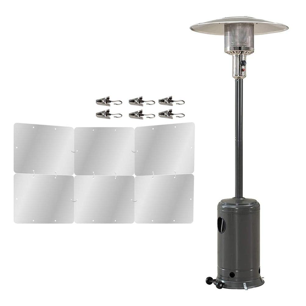 Directional Heat Reflector Shield for Natural Gas & Propane Patio Heaters - Protective Heat Focusing Reflector for Outdoor Heating - Perfect for Backyard, Deck, and Patio Use